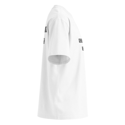 Box Tee Oversized high neck White t-shirt "Gen Wealth"