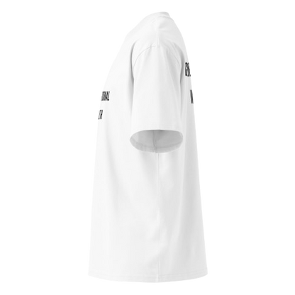 Box Tee Oversized high neck White t-shirt "Gen Wealth"