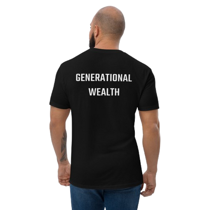 Fitted Short Sleeve T-shirt "Generational Wealth" black T-shirt