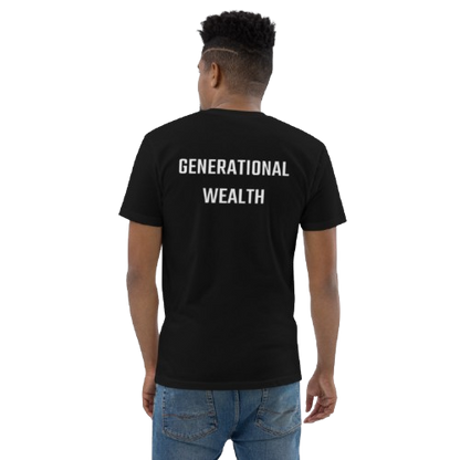Fitted Short Sleeve T-shirt "Generational Wealth" black T-shirt