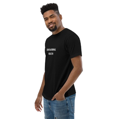Fitted Short Sleeve T-shirt "Generational Wealth" black T-shirt