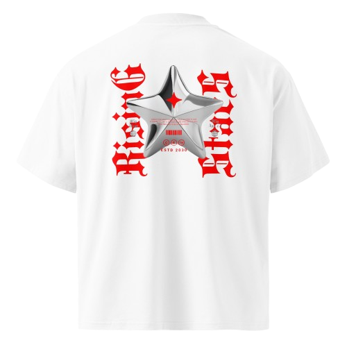 Box tee Unisex organic oversized high neck t-shirt Rising Stars