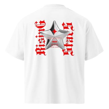 Box tee Unisex organic oversized high neck t-shirt Rising Stars